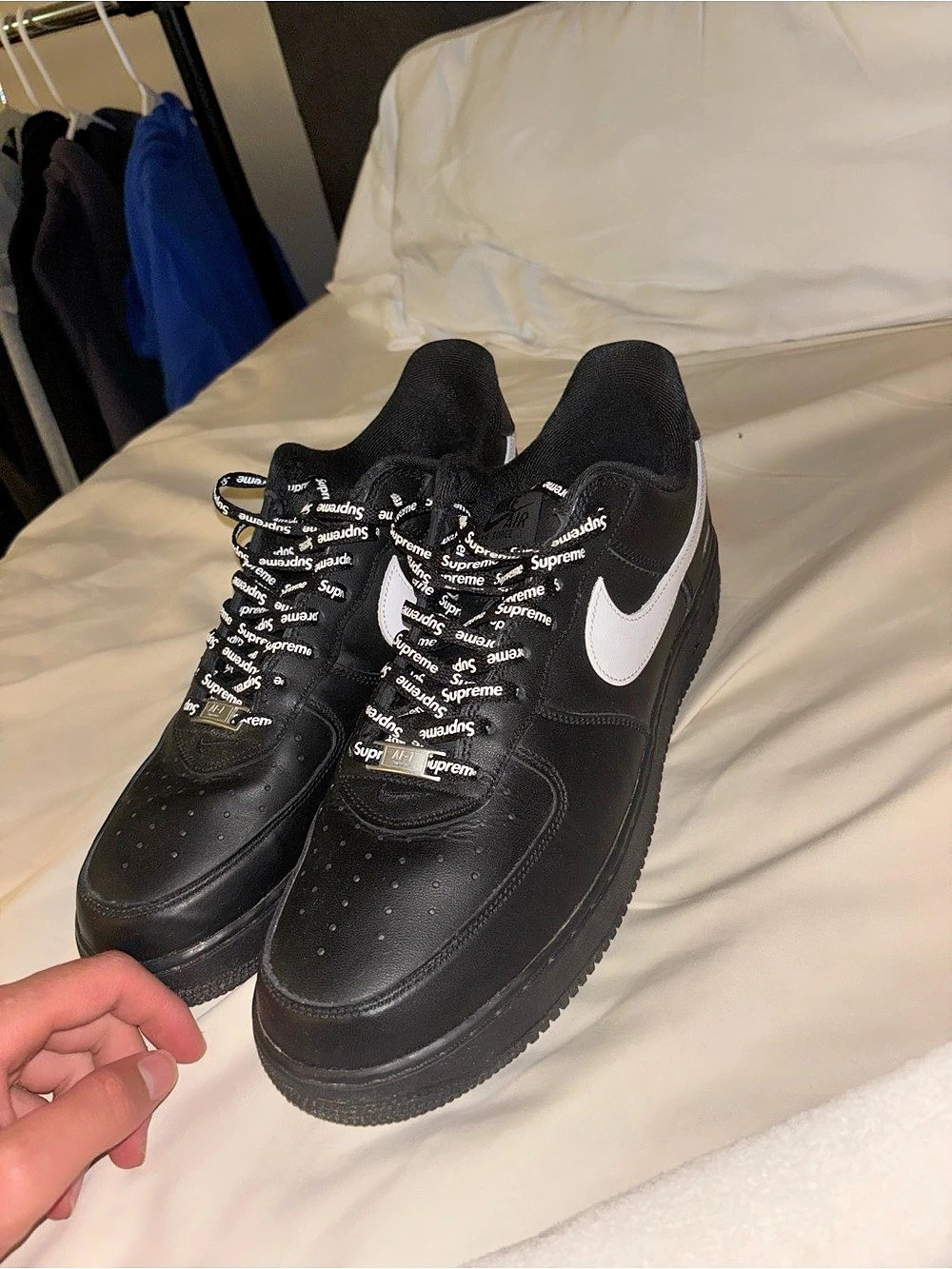 Nike Air Force 1 Low Supreme Black & White Sneakers